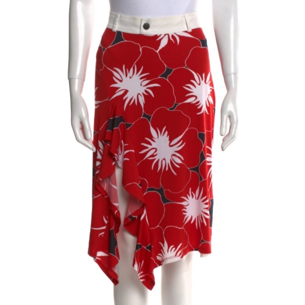 Maje Floral Print Knee-Length Skirt Size: M